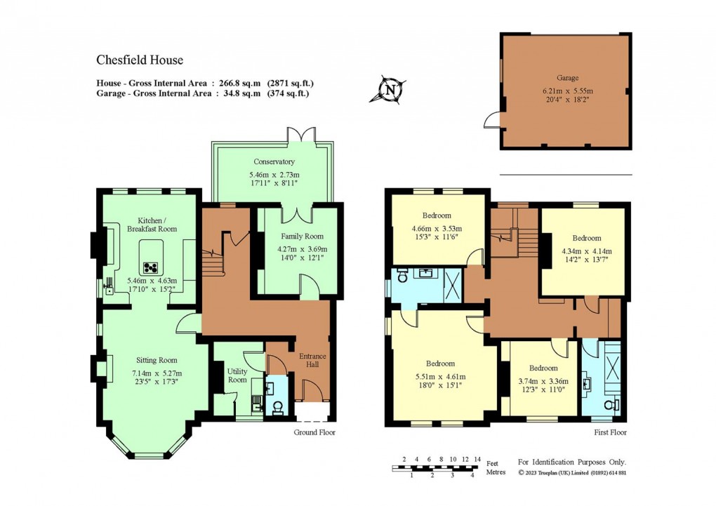 Floorplan for Chesfield House, Hadlow - Chain Free