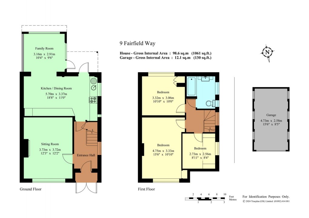 Floorplan for Fairfield Way, Hildenborough