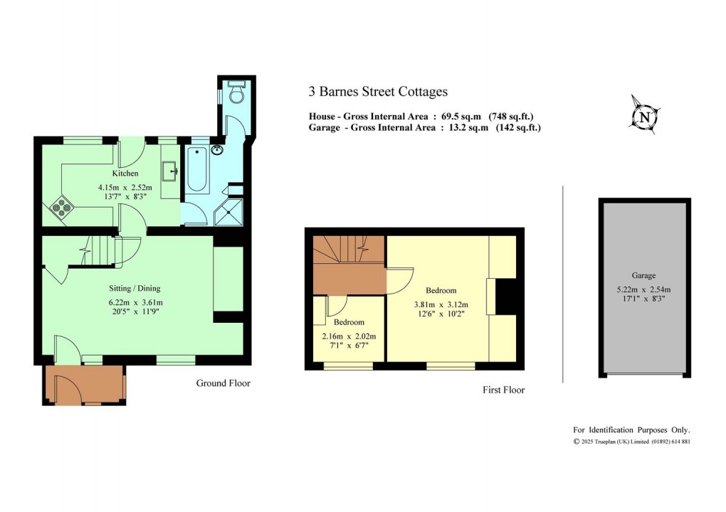 Floorplan for Three Elm Lane, Golden Green, Tonbridge