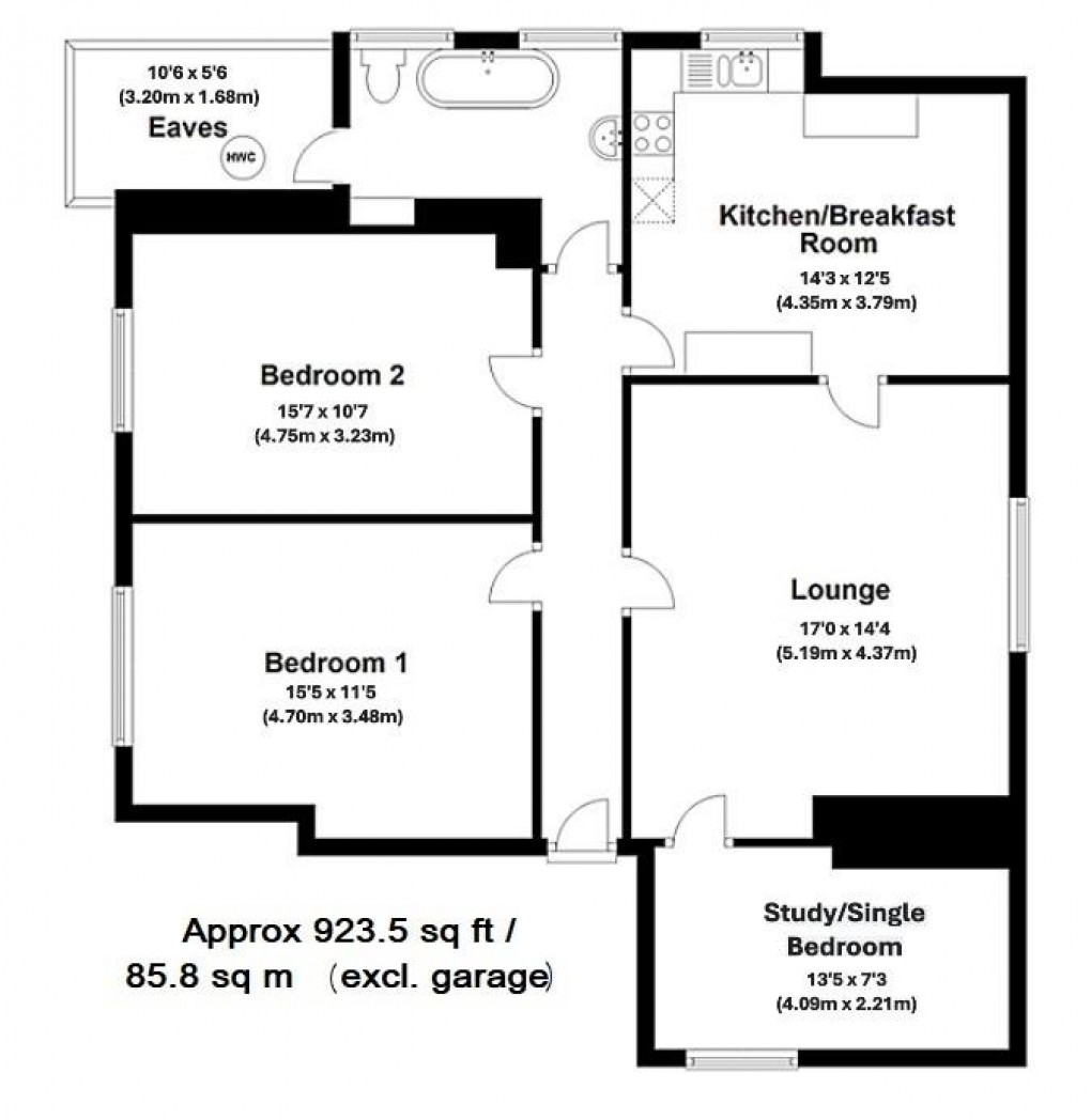 Floorplan for Park Road, Hadlow, Tonbridge