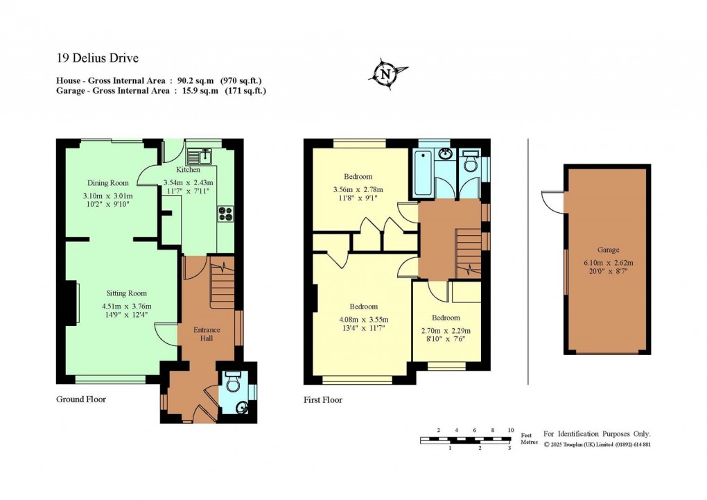 Floorplan for Delius Drive, Tonbridge