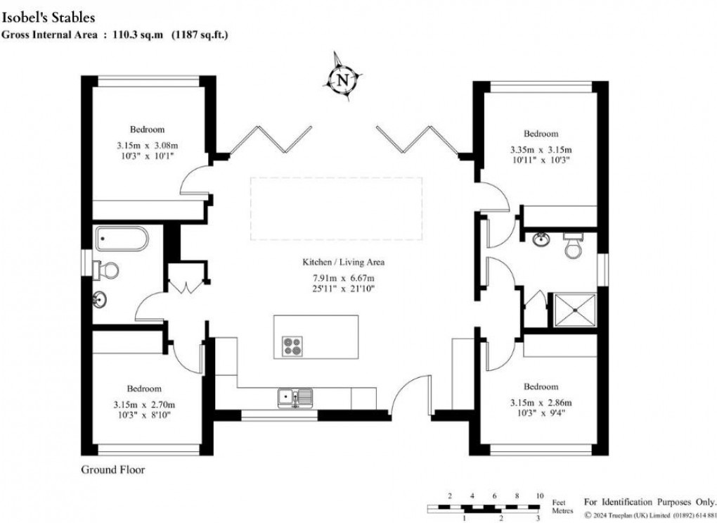 Floorplan for Tonbridge Road, Bough Beech, Edenbridge