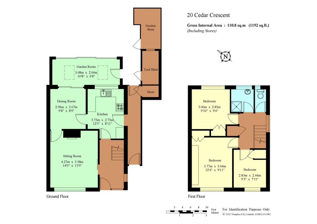 Floorplan for Cedar Crescent, Tonbridge