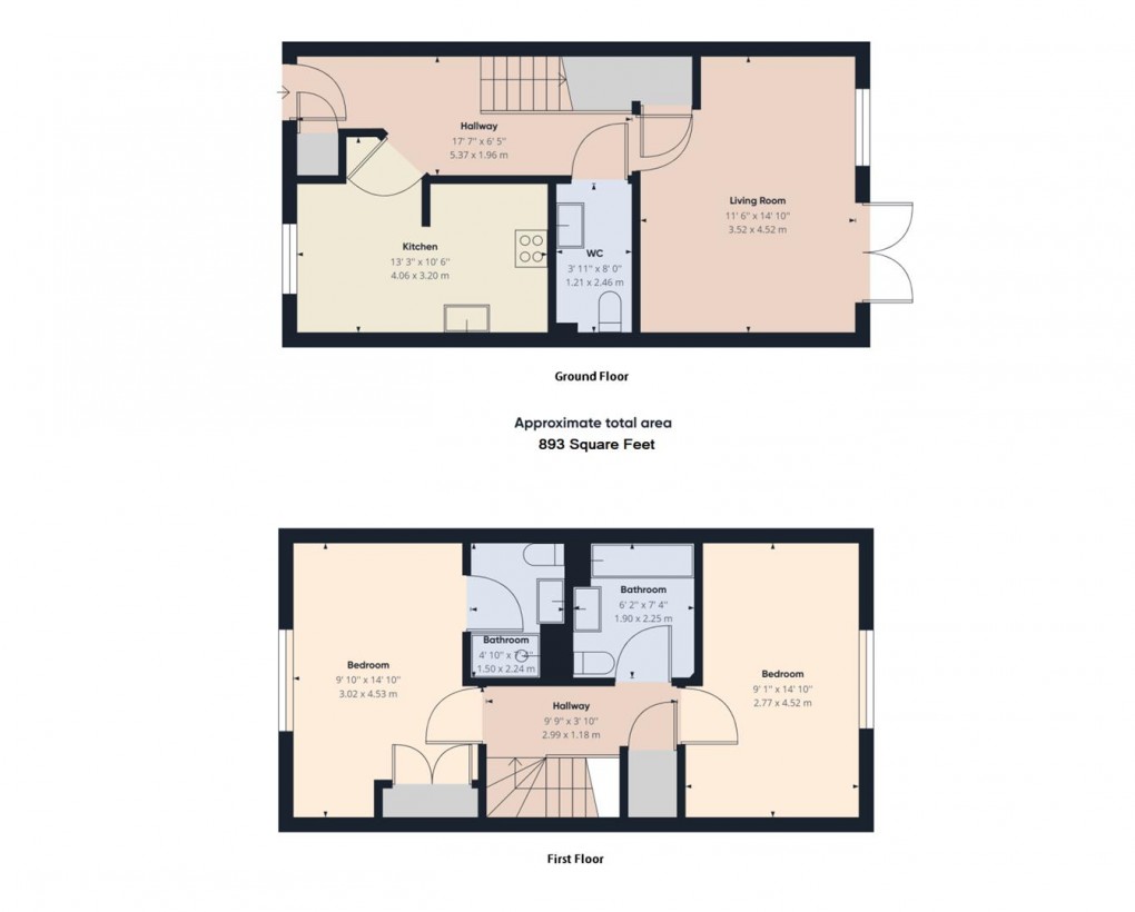 Floorplan for Burton Avenue, Leigh