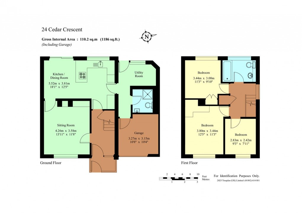 Floorplan for Cedar Crescent, Tonbridge