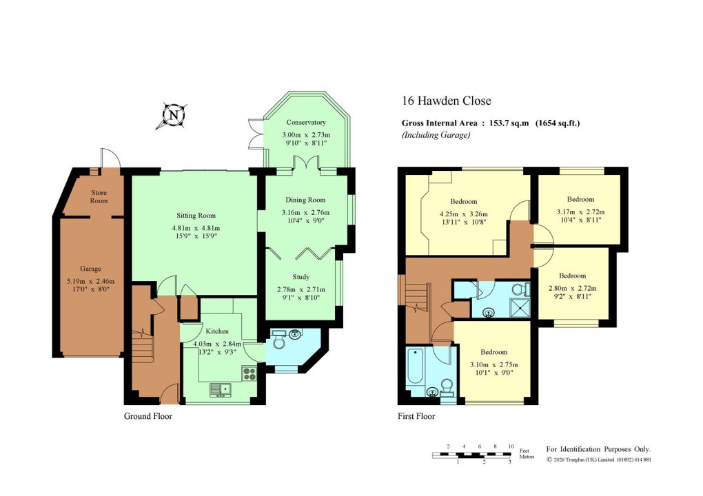 Floorplan for Hawden Close, Hildenborough - Chain Free