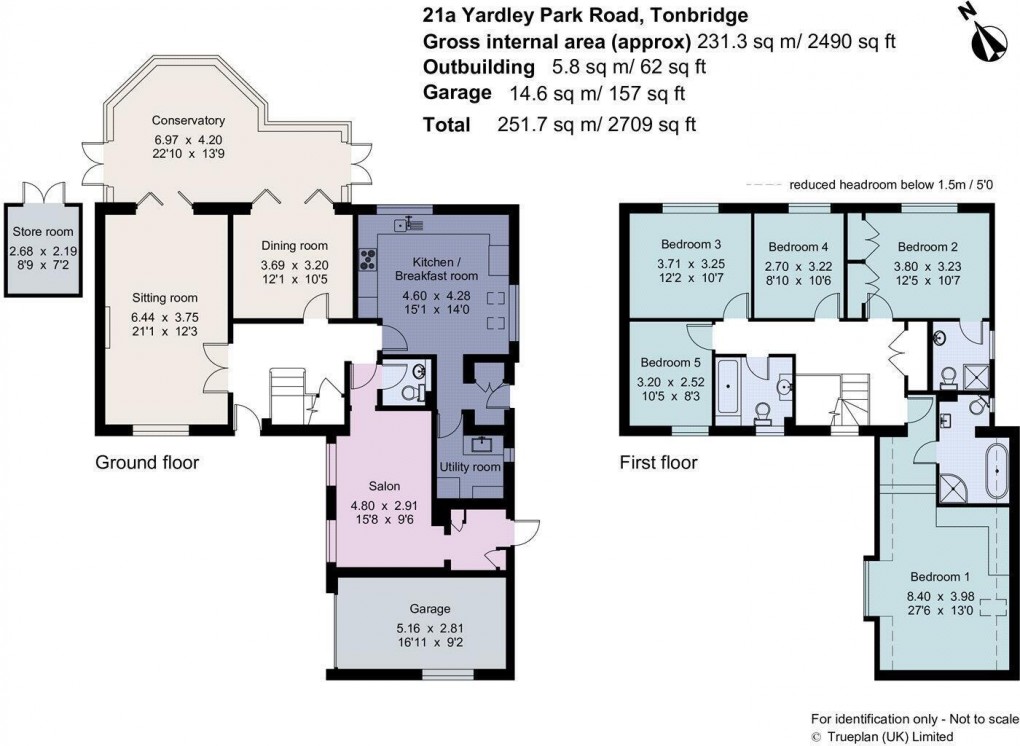 Floorplan for Yardley Park Road, Tonbridge