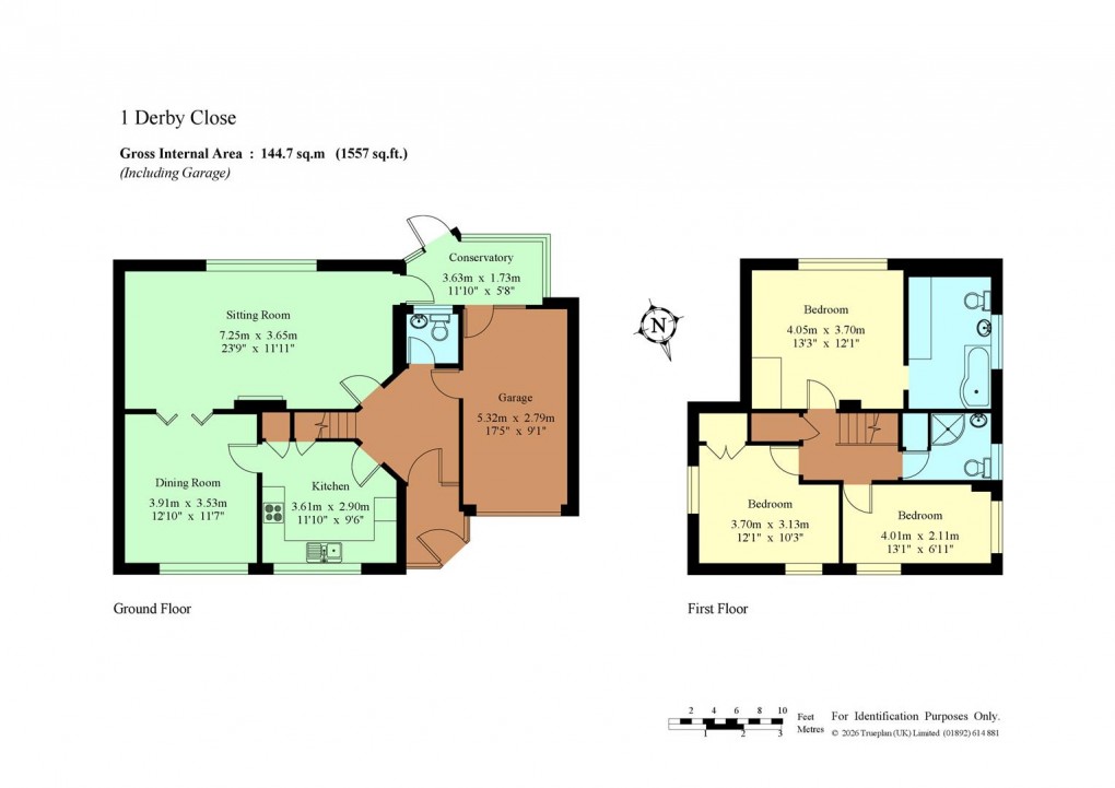 Floorplan for Derby Close, Hildenborough