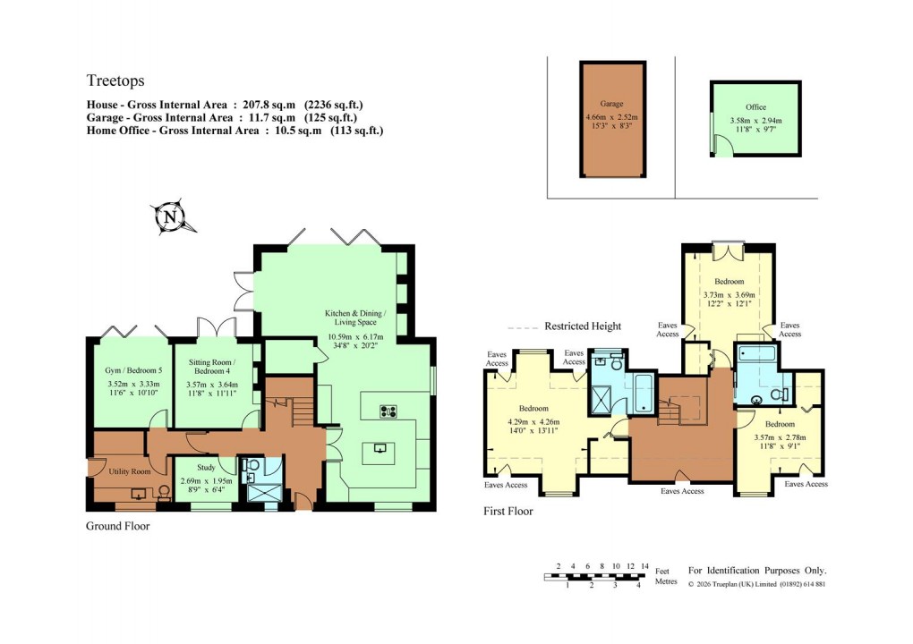 Floorplan for Powder Mills, Leigh, Tonbridge