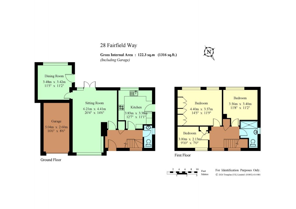 Floorplan for Fairfield Way, Hildenborough, Tonbridge