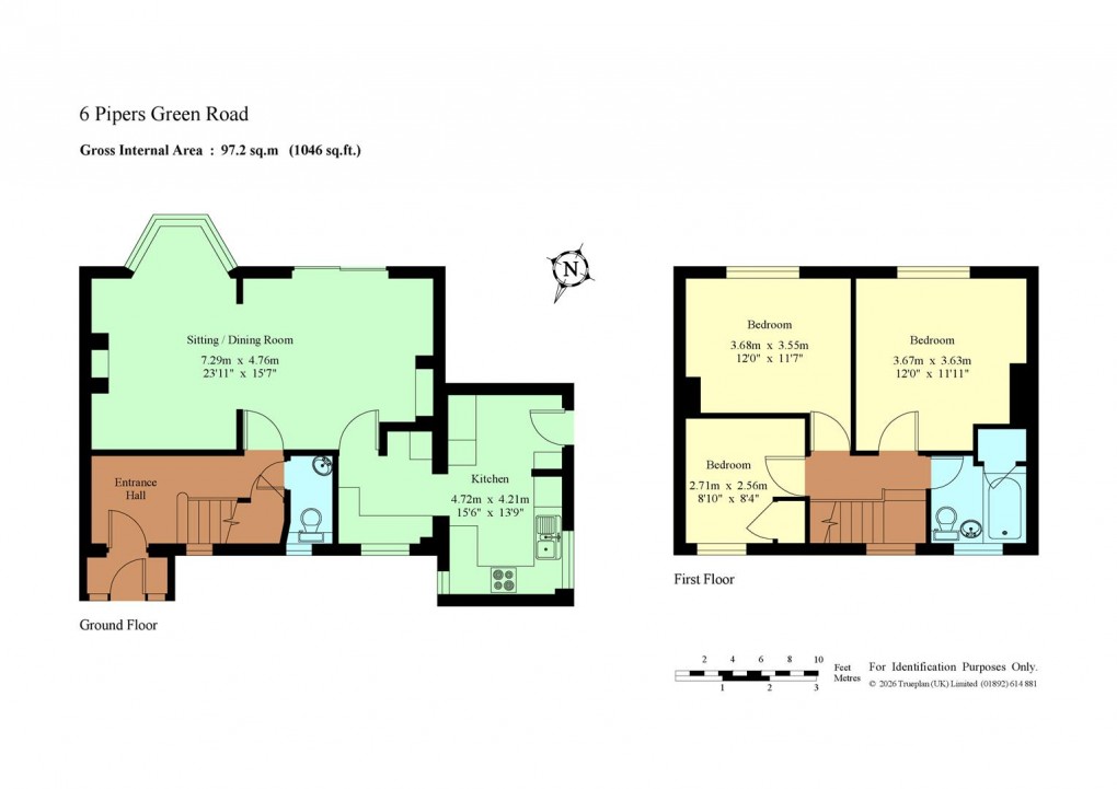 Floorplan for Pipers Green Road, Brasted Chart - Chain Free