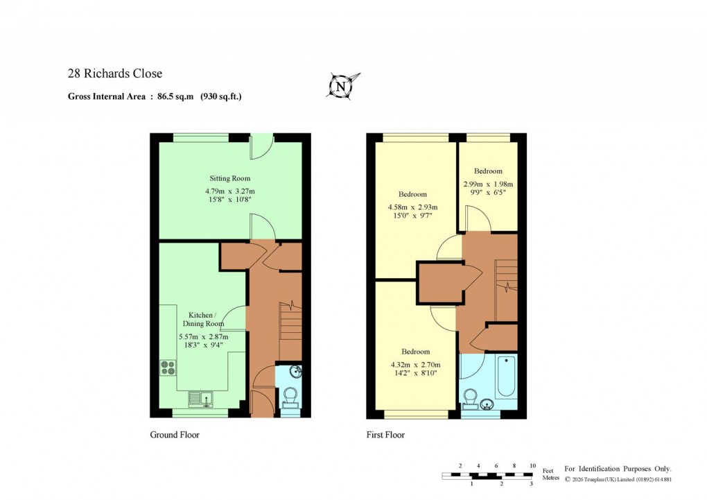 Floorplan for Richards Close, Chiddingstone Causeway - Chain Free