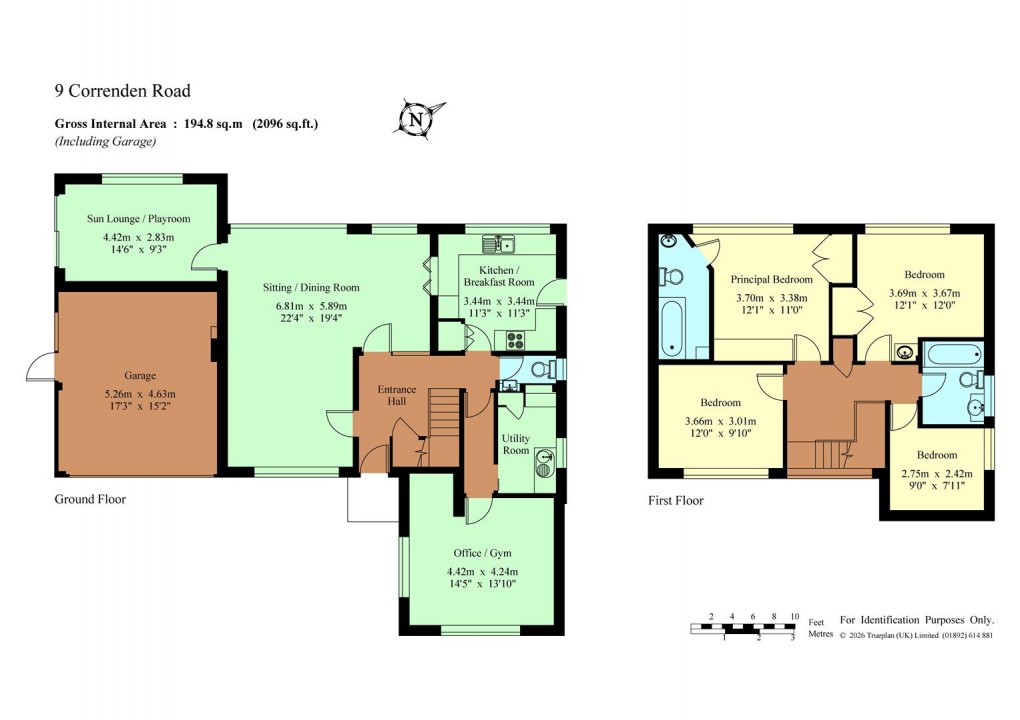 Floorplan for Correnden Road, Tonbridge - Chain Free