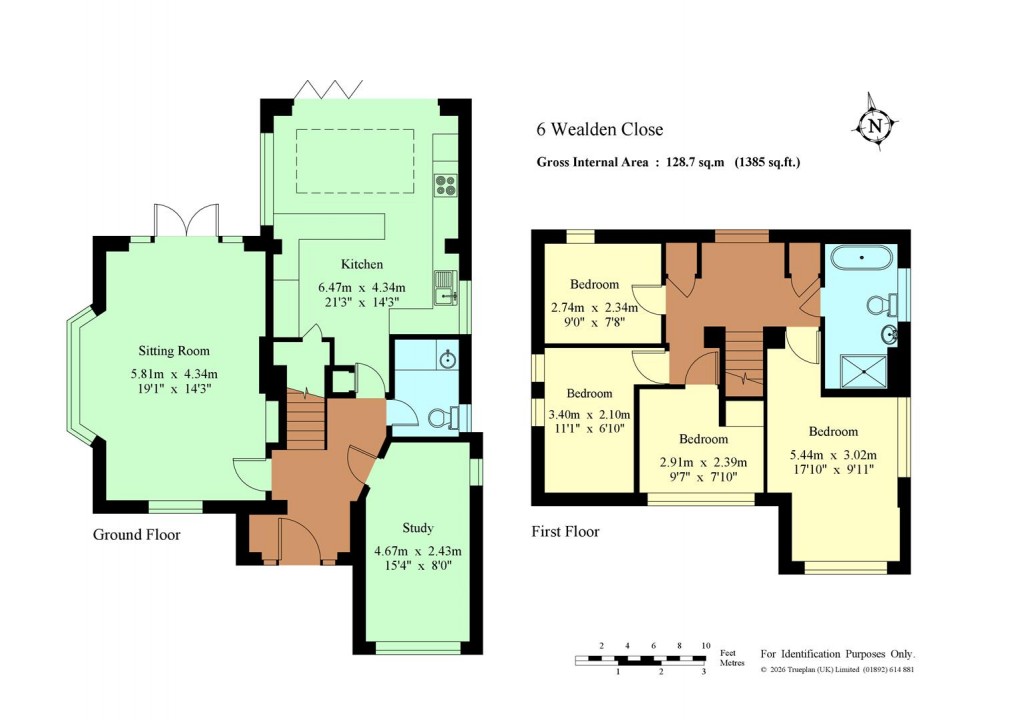 Floorplan for Wealden Close, Hildenborough