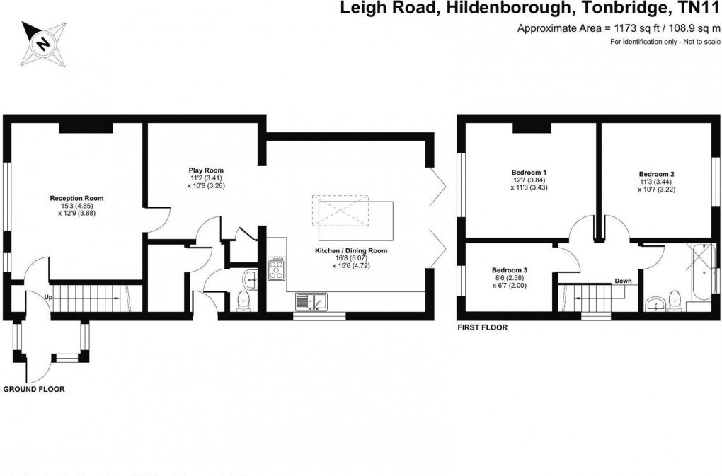 Floorplan for Leigh Road, Hildenborough - Chain Free