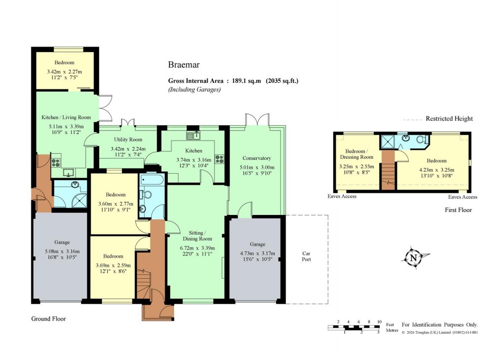 Floorplan for Colts Hill, Five Oak Green, Tonbridge
